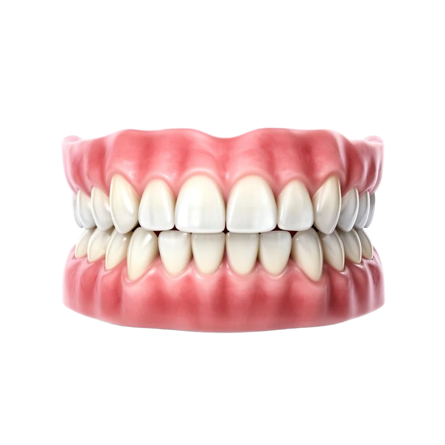 Dentadura 3D realista flotante